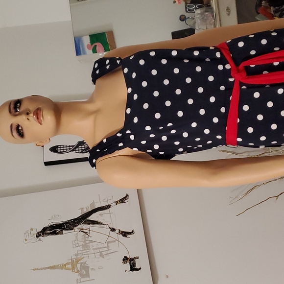 Connected Apparel polka dots Midi jumpsuit - Picture 2 of 8